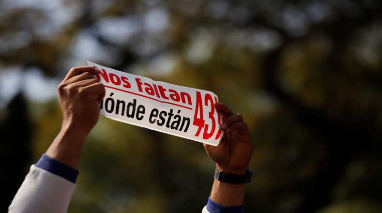 El 26 y 27 de septiembre de 2014 en el municipio Ayotzinapa, de la ciudad de Iguala, estado Guerrero (suroeste de México), desaparecieron 43 estudiantes de la Escuela Normal Rural Raúl Isidro Burgos, tras la represión del cuerpo policial local.