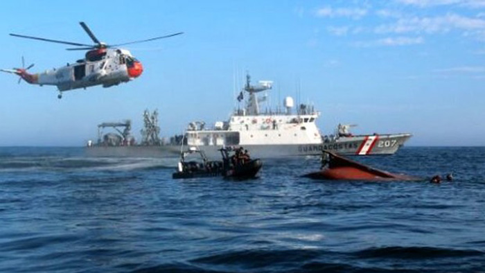 La embarcación peruana se hundió tras el choque y aún se encuentran varias personas desaparecidas.