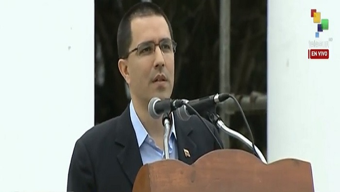 Jorge Arreaza hizo referencia a todos los ataques internos por parte de la oposición venezolana, apoyada por la derecha internacional.