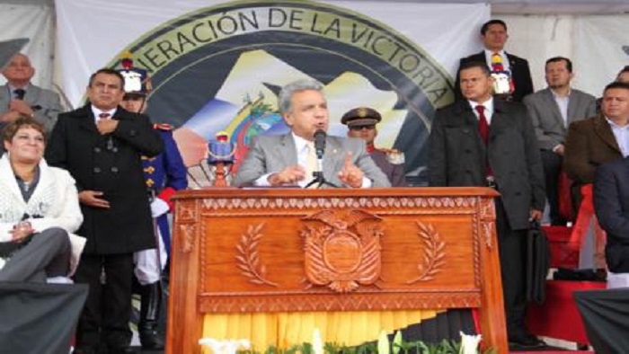 El mandatario Lenín Moreno instó al presidente de Colombia a trabajar en conjunto para mitigar la violencia en la frontera.