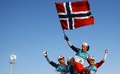 Gracias al oro de Marit Björgen en los 20 kilómetros de esquí de fondo Noruega consigue la cima del medallero.