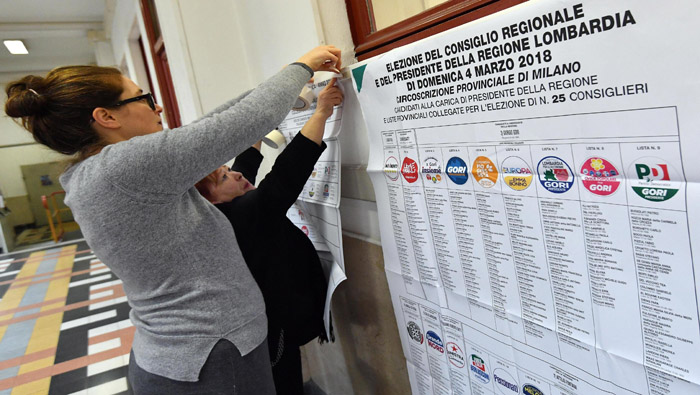 La coalición derechista de Berlusconi parte como favorita en las elecciones.