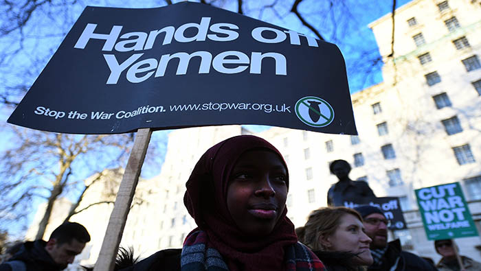 Ciudadanos del mundo están en contra de la guerra ilegal que existe en Yemen.