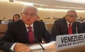 El embajador venezolano subrayó ante el órgano internacional que las sanciones impuestas contra Venezuela "afectan la vida y el desarrollo del noble pueblo".