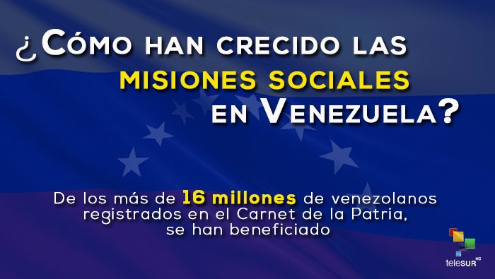 Las misiones sociales en Venezuela fueron creadas por la Revolución Bolivariana durante la gestión de Hugo Chávez.