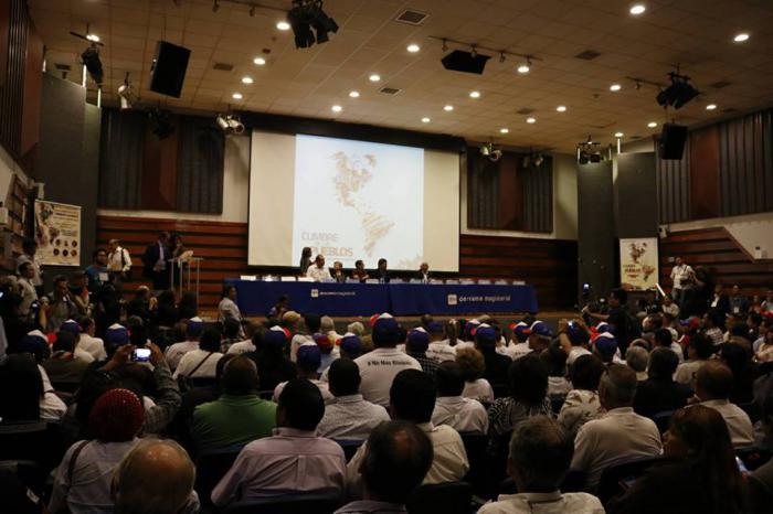 La Cumbre de los Pueblos fue inaugurada este lunes en la capital de Perú.