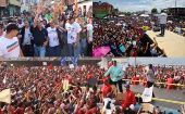 Los candidatos visitaron tres ciudades de Venezuela. 