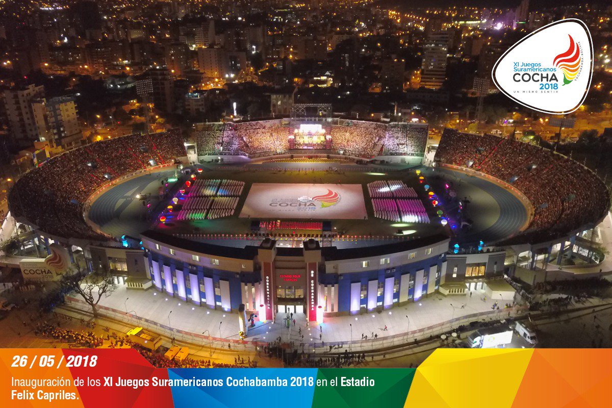 Estos juegos se realizan en Cochabamba, Bolivia, desde del 26 de mayo y hasta el viernes 8 de junio de 2018.