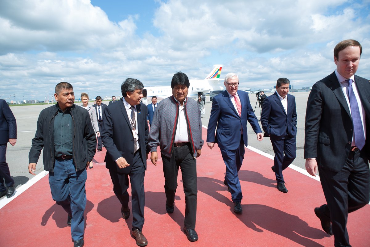 Evo Morales' visit to Russia is part of an international tour, in which he will also visit Holland and China.