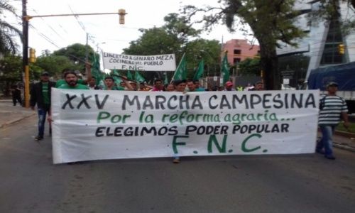 Campesinos de Paraguay lanzan campaña para la reforma agraria 