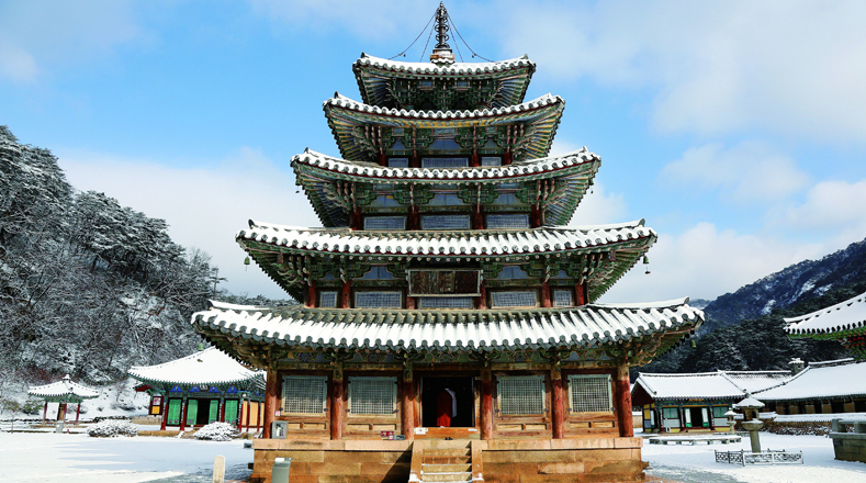 El monasterio budista los "Sansa" también fue enaltecido con la inscripción entre los bienes inestimables e irreemplazables de las naciones. Se trata de un complejo de siete edificios distribuidos por la montañas de Corea del Sur, fundados entre los siglos VII y IX. 