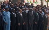Los jefes de Estado y de Gobierno de África durante una de las fotos oficiales de la 31 reunión de la Unión Africana.