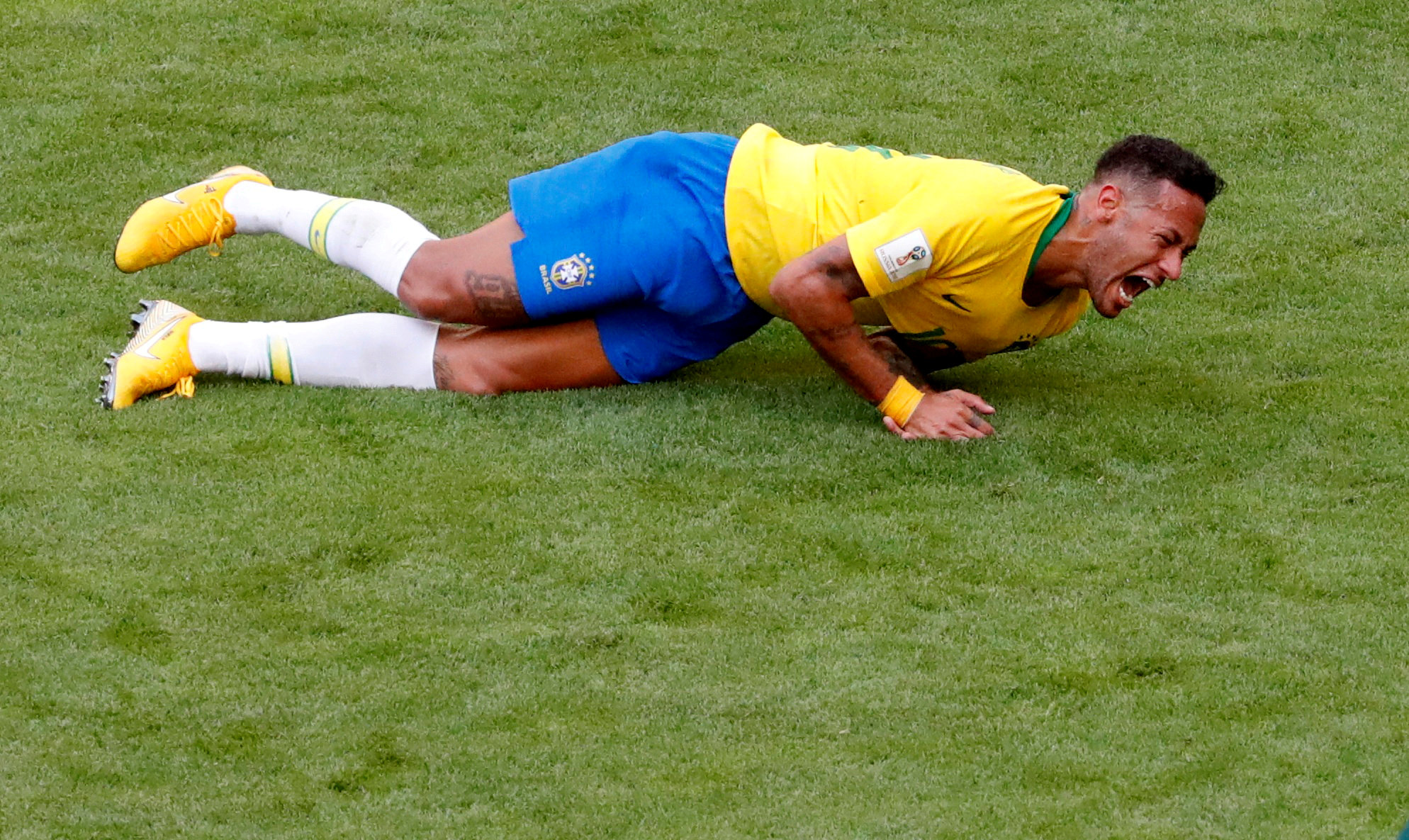 Un total de 14 minutos en el pasto ha pasado Neymar quejándose en lo que lleva el Mundial Rusia 2018.