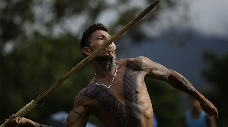 La etnia Enberá de Panamá celebró sus habilidades ancestrales en unas olimpiadas deportivas con 12 disciplinas.