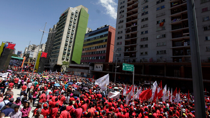 El pueblo venezolano tomó las calles de Caracas en apoyo al presidente Nicolás Maduro