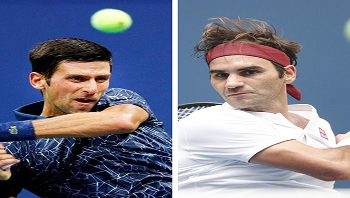 Djokovic (i) y Federer (d) se impusieron a Tennys Sandgren y a Benoit Paire, respectivamente.