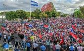 La multitudinaria caminata reitera el sentido pacífico y democrático del pueblo de Nicaragua. 