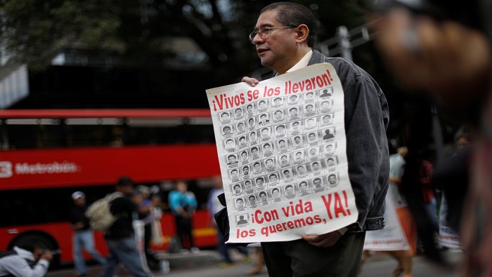 Los normalistas de Ayotzinapa forman parte de los al menos 37.000 casos de desaparición forzada que han tenido lugar en México.