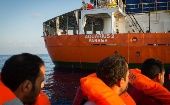 El Aquarius es un barco humanitario que recorre el Mediterráneo central en busca que inmigrantes varados.