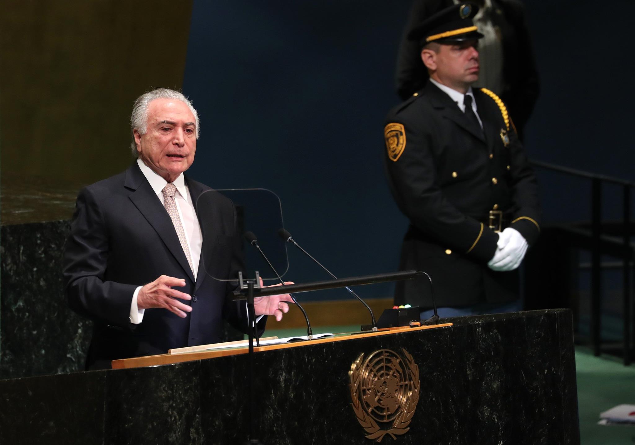 Temer aseguró que Brasil ha estado en franca defensa de la honra de la Declaración de los Derechos Humanos.