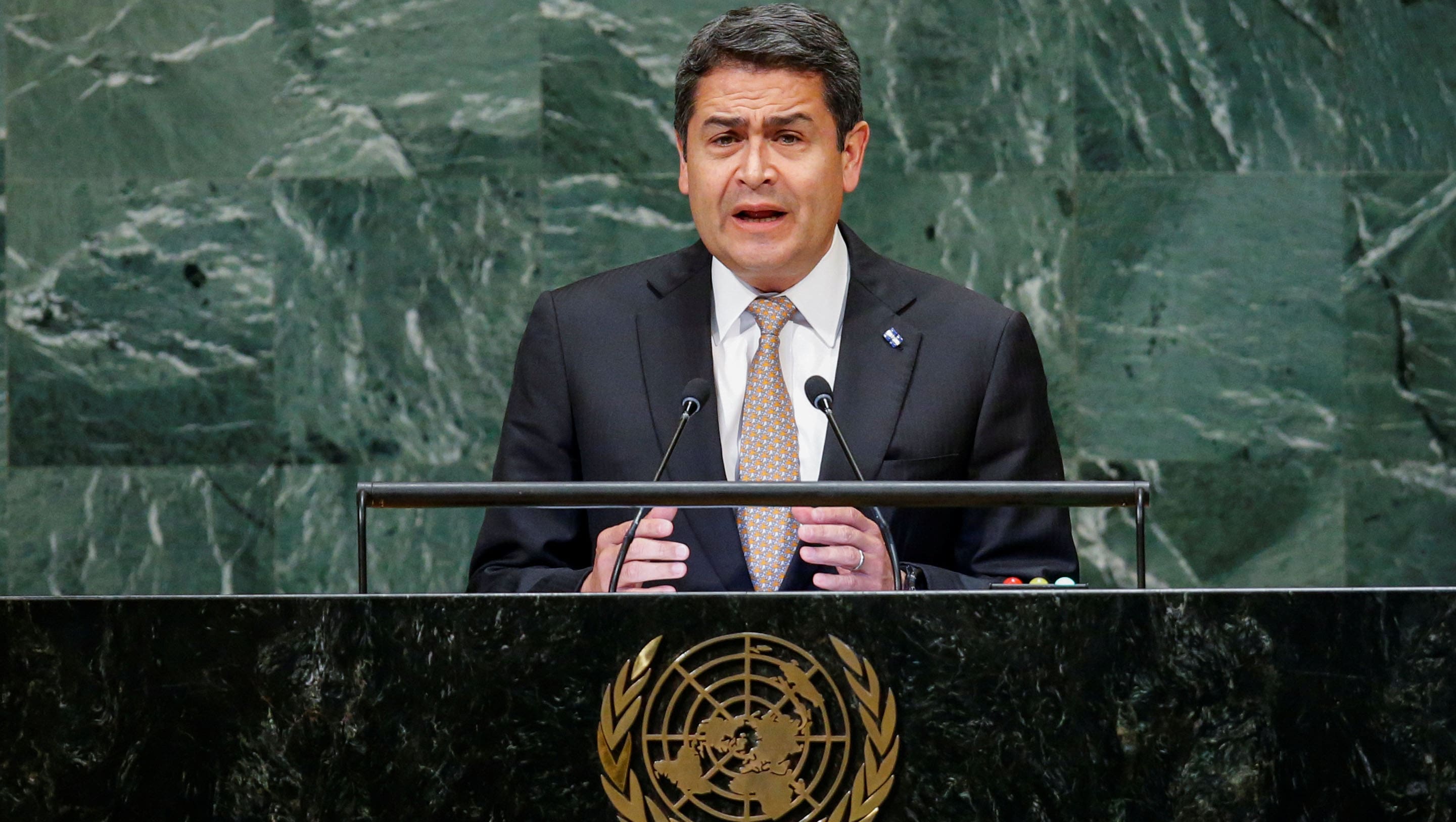 Hernández denunció la violencia a la que se enfrenta la población de su país gracias a los grupos narcotraficantes ven a su nación como un paso para llevar la droga hacia el norte del continente.