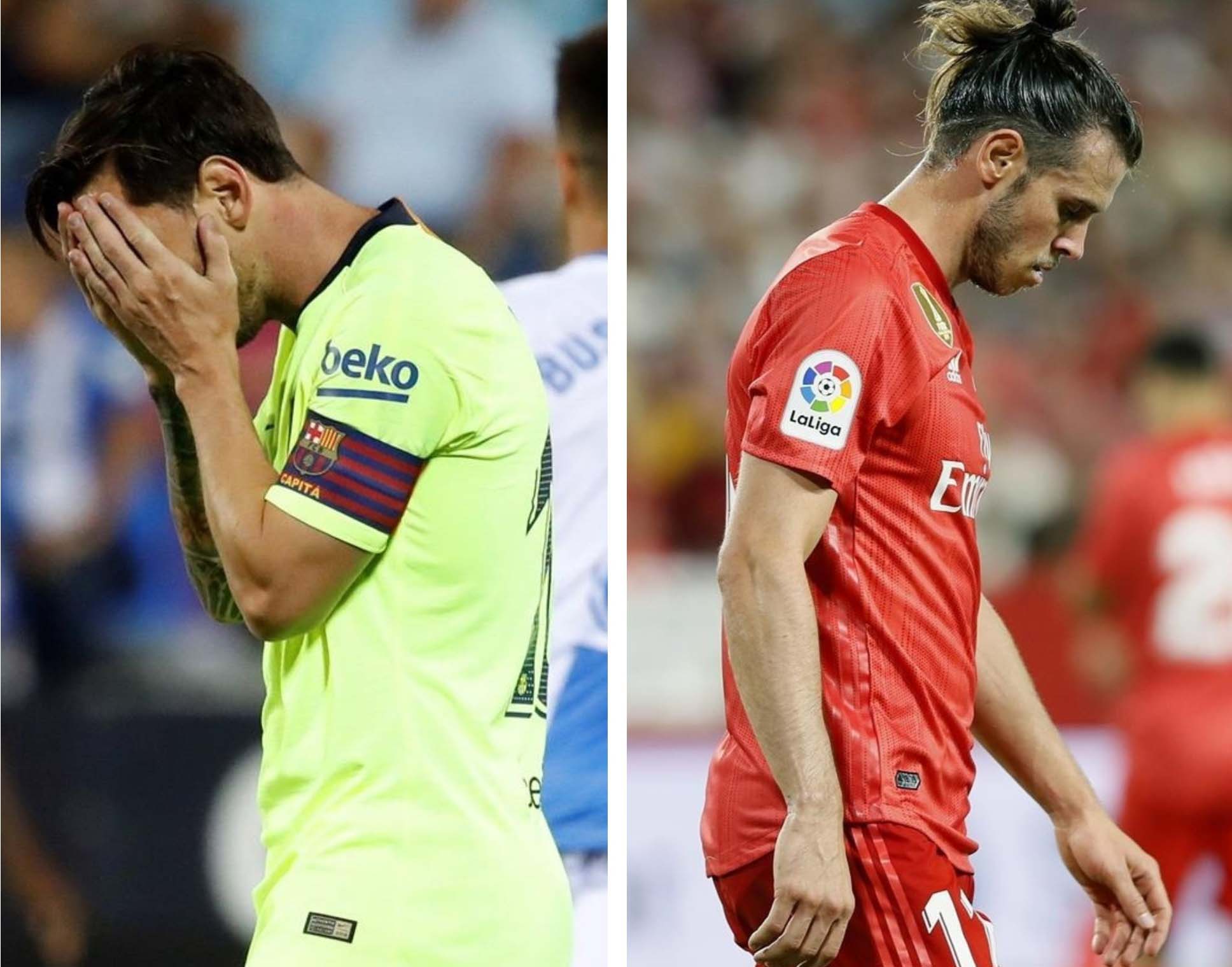 Messi (i) ni Bale (d) estuvieron acertados para evitar las derrotas de sus equipos.