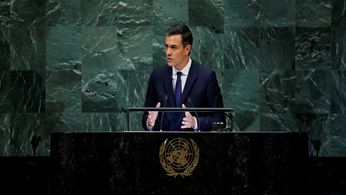 El mandatario español, Pedro Sánchez, reconoció la importancia del multilateralismo, la cooperación y el feminismo para el desarrollo mundial.