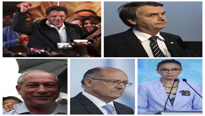 Bolsonaro y Haddad avanzaron a la segunda vuelta, con el 46 y el 29,3 por ciento de los votos, respectivamente.