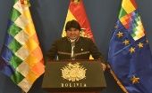El presidente boliviano, Evo Morales, leyó una carta enviada a su par chileno, Sebastián Piñera.