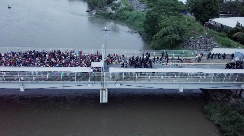 Así avanza la caravana de migrantes centroamericanos