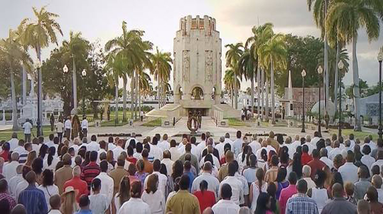 El pueblo de Santiago de Cuba acompañó la jornada histórica.