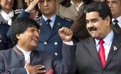 Evo Morales volvió a expresar su solidaridad y compromiso con el Gobierno democrático de Venezuela.