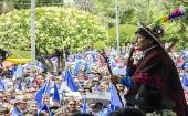 El binomio Evo Morales-Álvaro García Linera recibió el apoyo de más de 60.000 indígenas quechuas a una semana de la celebración de las elecciones primarias.