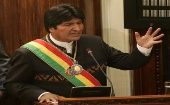 "Pretenden usurpar el dinero del pueblo de Venezuela para entregarlo a la derecha golpista" indicó el presidente boliviano.