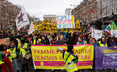 La marcha estuvo encabezada por mujeres, en concordancia al reciente Día Internacional de la Mujer. 