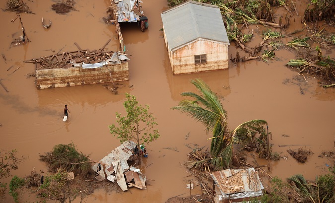 Vista aérea de las inundaciones en Beira, Mozambique, después del ciclón Idai.
