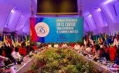 La vicepresidenta de Nicaragua, Rosario Murillo, dio la bienvenida a los delegados a la VIII Cumbre de la Asociación de Estados del Caribe.