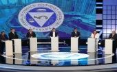El primer debate nacional entre los candidatos fue celebrado y transmitido el 20 de febrero de este año.
