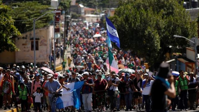 Casi un millar de hondureños partió la noche del martes desde San Pedro Sula con la intención de llegar a los Estados Unidos.