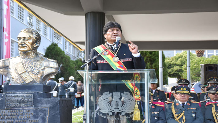 El Ejecutivo boliviano instó a los militares a garantizar la integración con el fin de reforzar la libertad de los pueblos.
