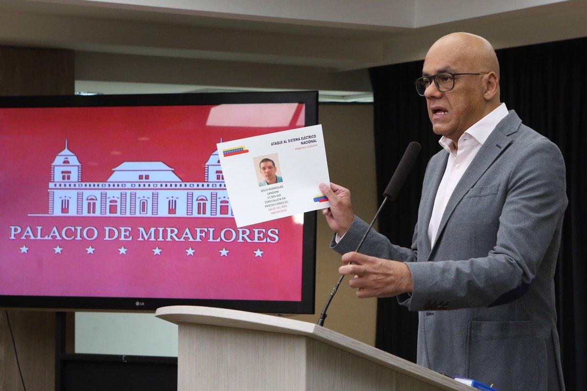Rodríguez denunció que desde el 7 de marzo se han realizado más de 45 ataques menores contra el sistema eléctrico.
