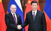 Los presidentes ruso Vladimir Putin y chino Xi Jinping sostuvieron un encuentro de trabajo en la capital de China.