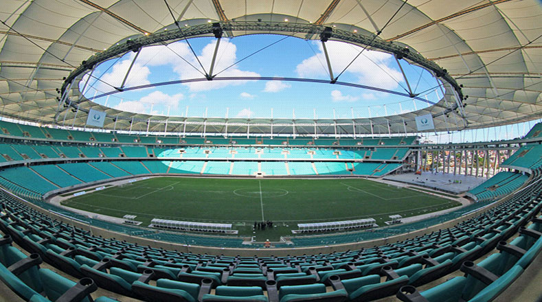 Uno de los recintos más modernos de la Copa es el Arena Fonte Nova. Esta sede fue utilizada tanto para el Mundial de 2014 como para los Juegos Olímpicos de 2016.