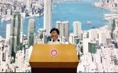 La líder del gobierno hongkonés "aceptará con sinceridad y humildad todas las críticas."