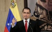 Jorge Arreaza critica que la UE apoye a los golpistas venezolanos ajeno a su carácter democrático.