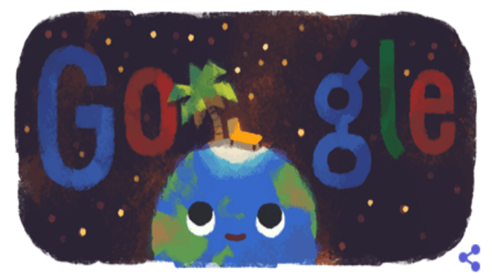 Google decidió dedicarle el doodle de este día al inicio del solsticio de verano 2019.