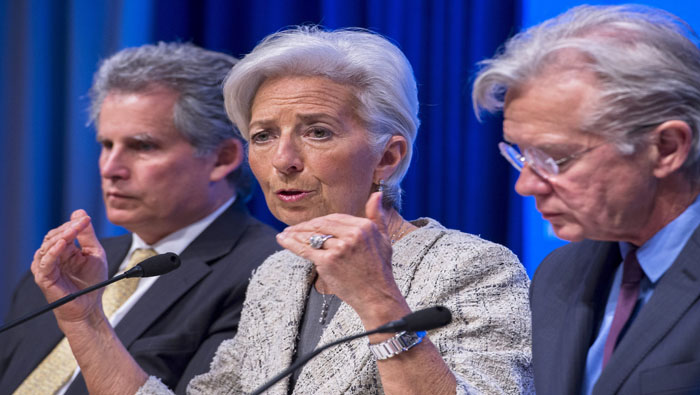David Lipton (izquierda) será el presidente interino del FMI y es conocido por su inflexibilidad a la hora de negociar préstamos con países.