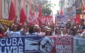 En el estado brasileño de Salvador de Bahía protestaron contra las sanciones impuestas por EE.UU.