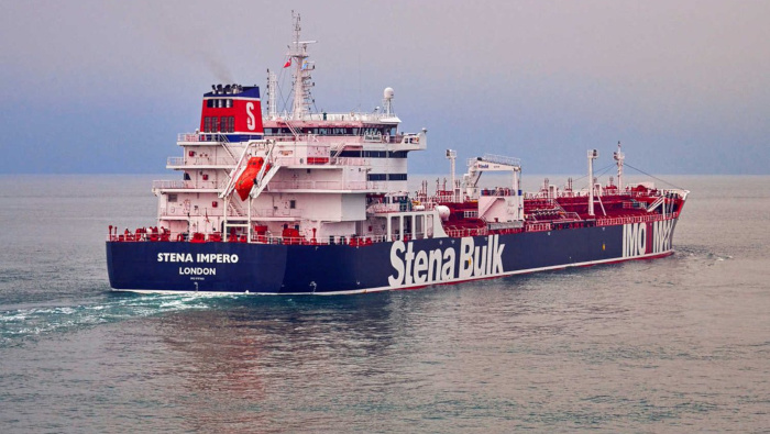 En la imagen el barco británico incautado por autoridades iraníes en el estrecho de Ormuz.
