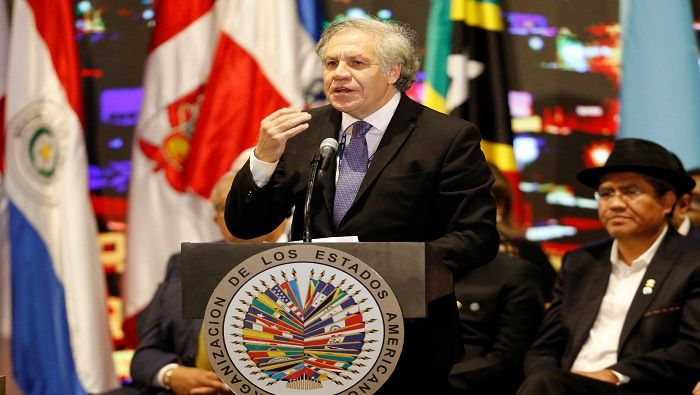 Se prevé que los países de Colombia y EE.UU. si apoyen la candidatura a reelección de Almagro.